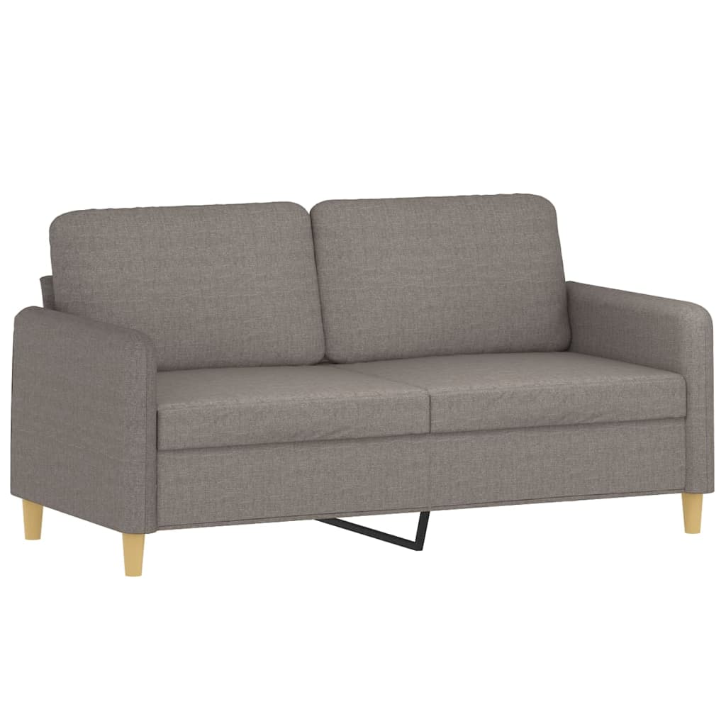 Set de canapele cu perne, 3 piese, gri taupe, textil GartenMobel Dekor