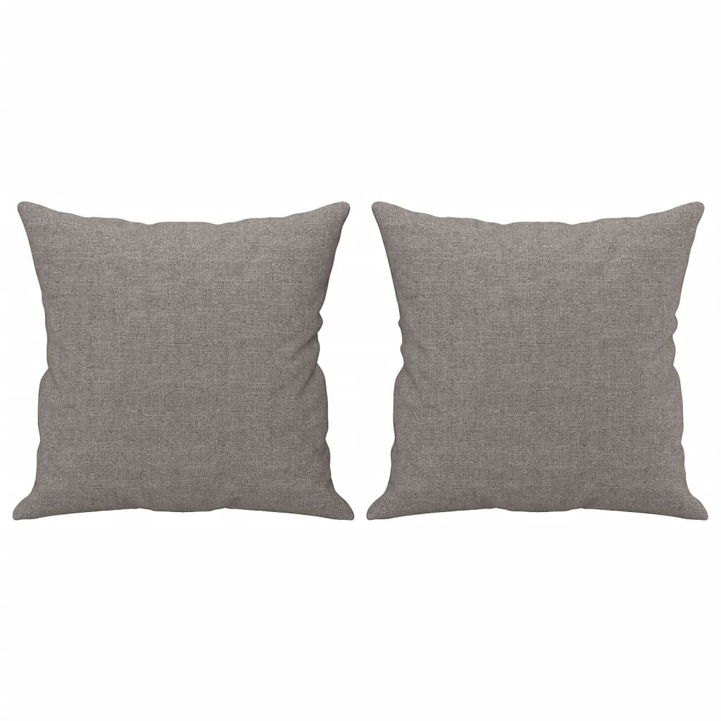 Set de canapele cu perne, 3 piese, gri taupe, textil GartenMobel Dekor