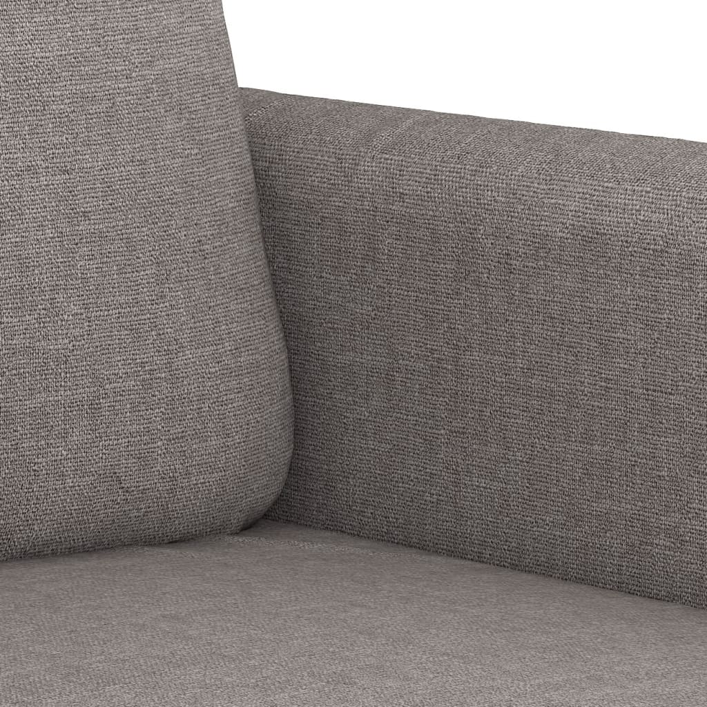 Set de canapele cu perne, 3 piese, gri taupe, textil GartenMobel Dekor