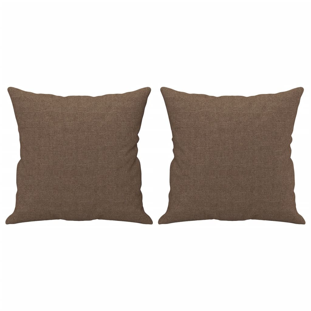 Set de canapele cu perne, 3 piese, maro, textil GartenMobel Dekor