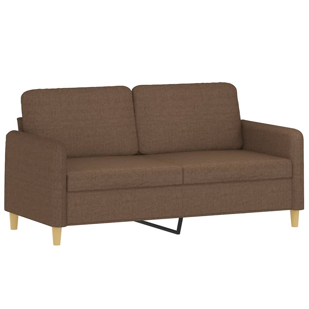 Set de canapele cu perne, 3 piese, maro, textil GartenMobel Dekor
