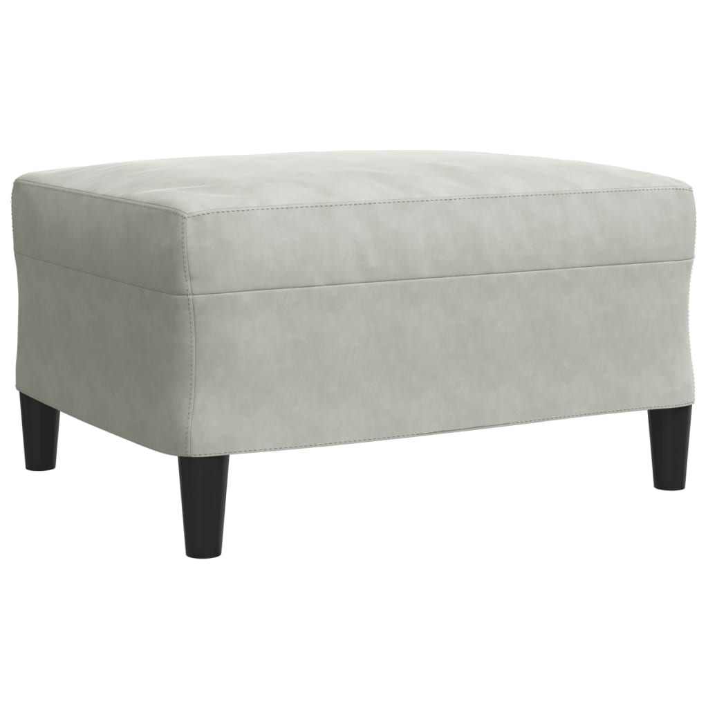 Set de canapele cu perne, 4 piese, gri deschis, catifea GartenMobel Dekor