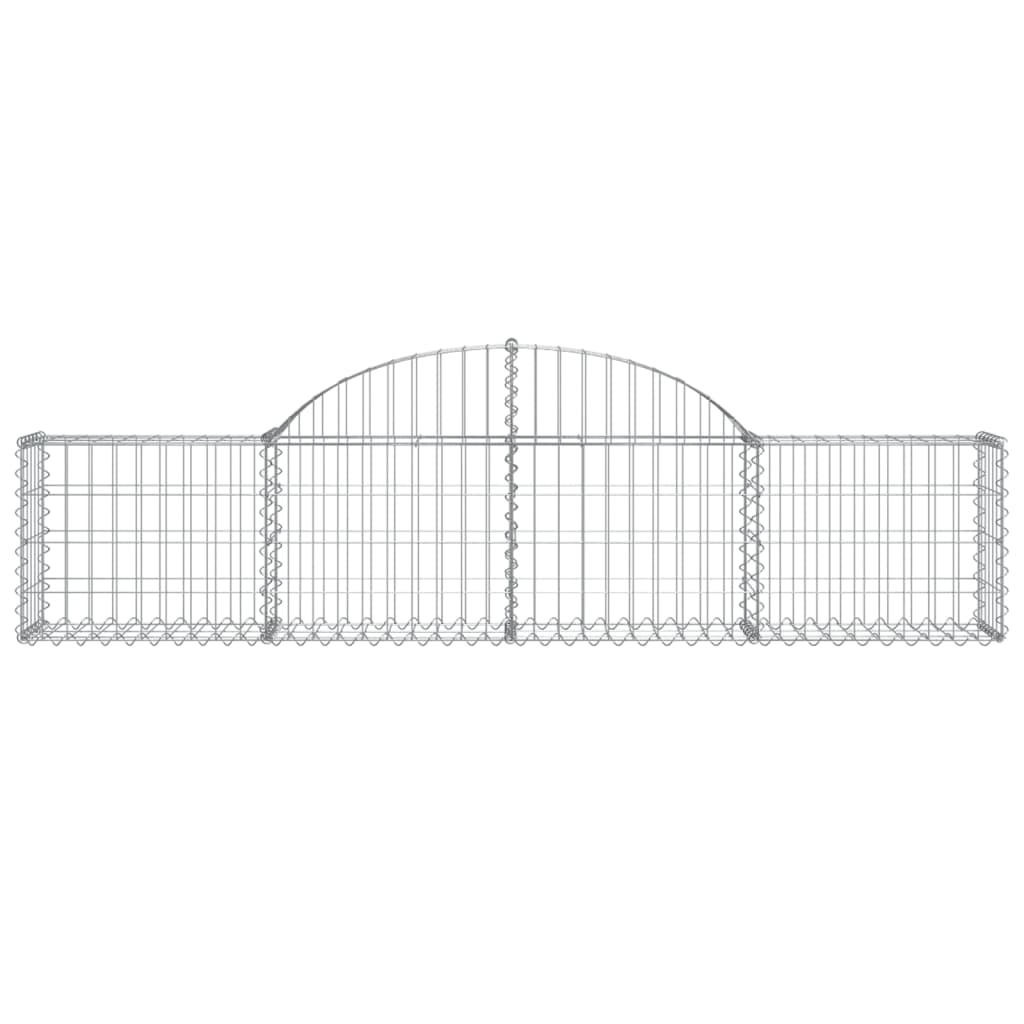 Coșuri gabion arcuite 10 buc, 200x30x40/60 cm, fier galvanizat GartenMobel Dekor