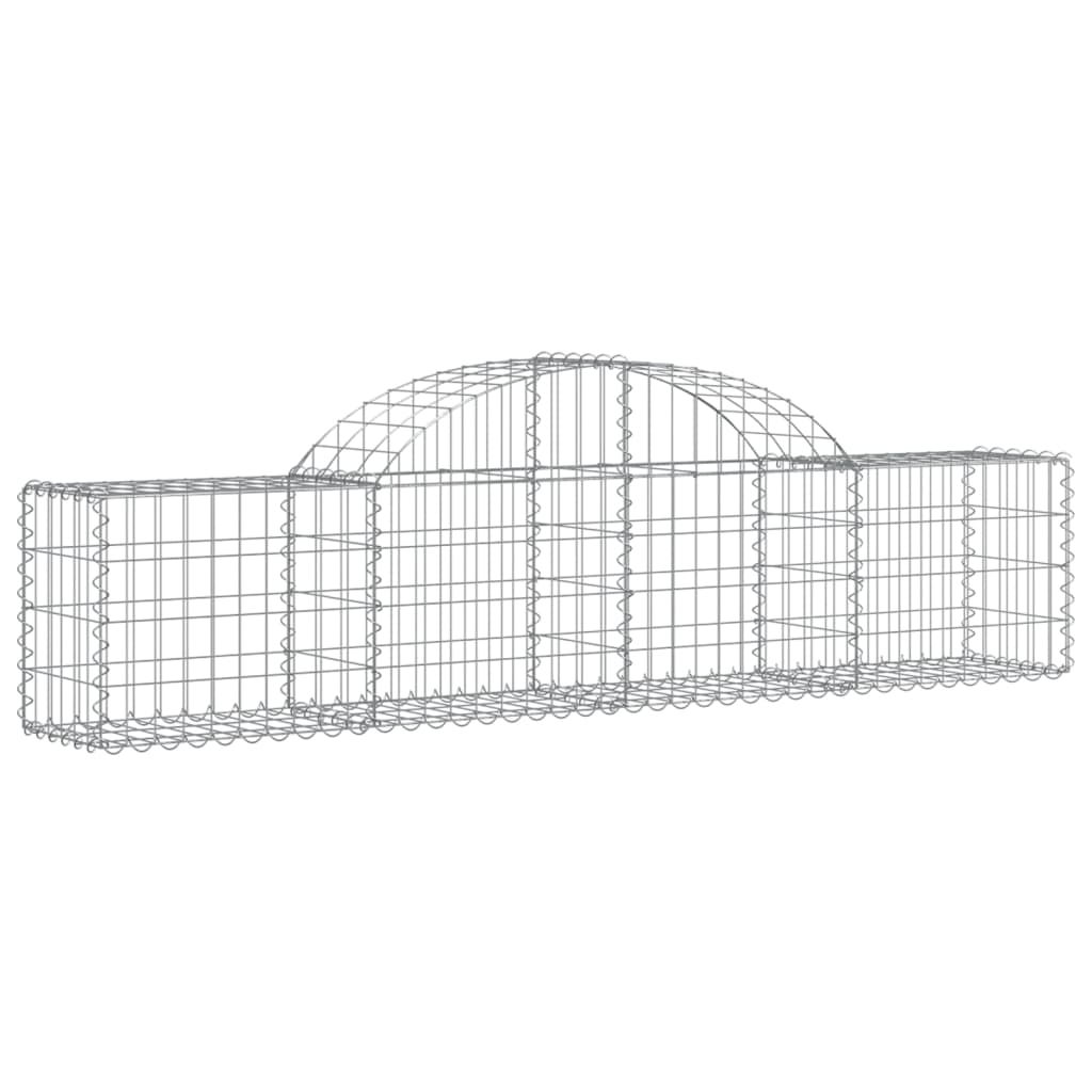 Coșuri gabion arcuite 12 buc, 200x30x40/60 cm, fier galvanizat GartenMobel Dekor