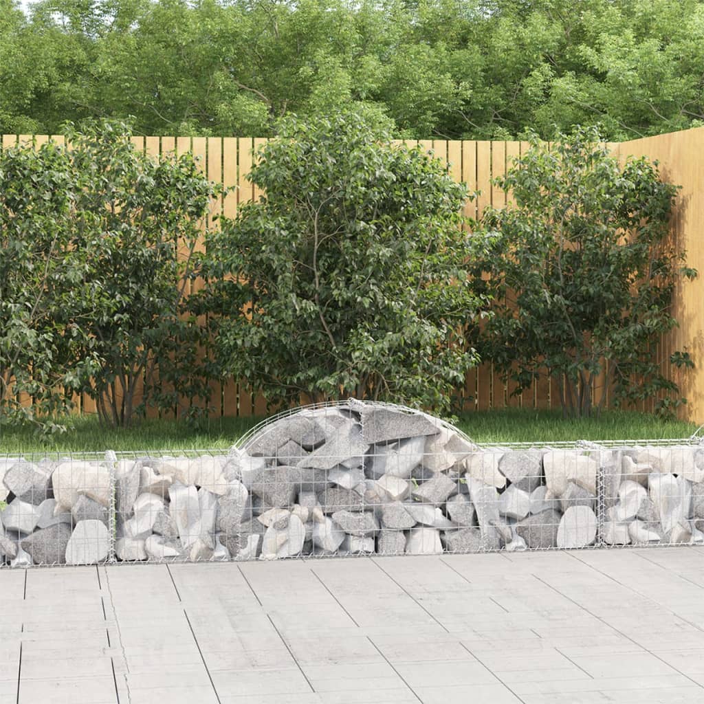 Coșuri gabion arcuite 18 buc, 200x30x40/60 cm, fier galvanizat GartenMobel Dekor