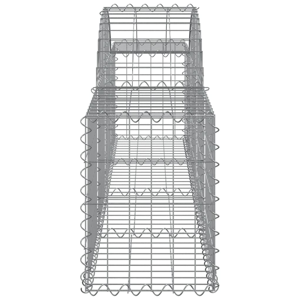 Coșuri gabion arcuite 18 buc, 200x30x40/60 cm, fier galvanizat GartenMobel Dekor
