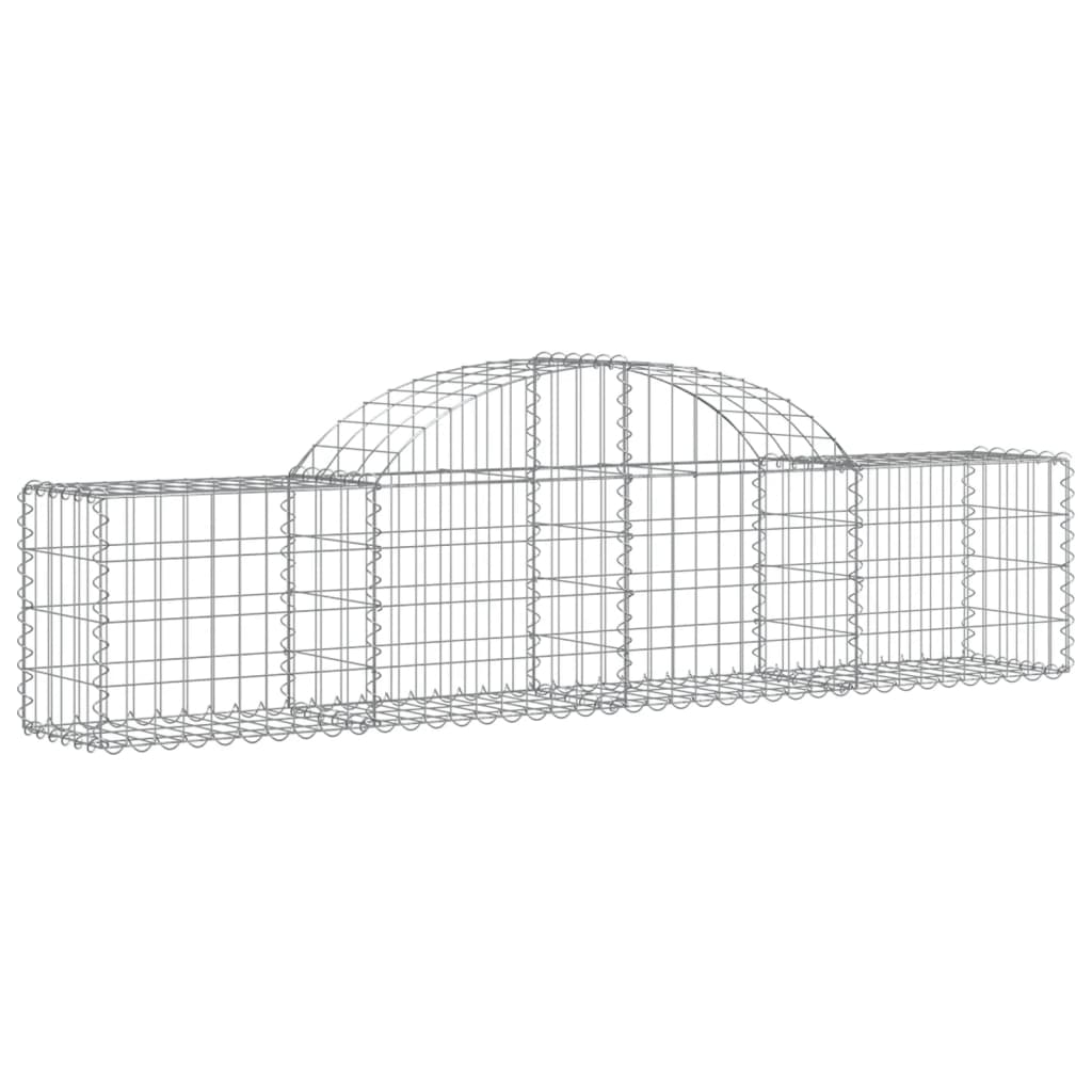 Coșuri gabion arcuite 18 buc, 200x30x40/60 cm, fier galvanizat GartenMobel Dekor