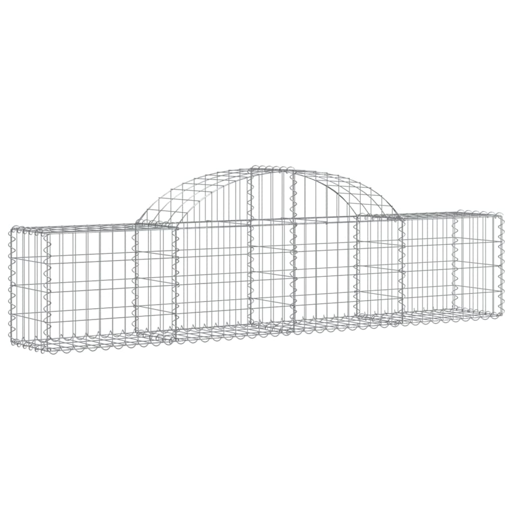 Coșuri gabion arcuite 4 buc, 200x30x40/60 cm, fier galvanizat GartenMobel Dekor