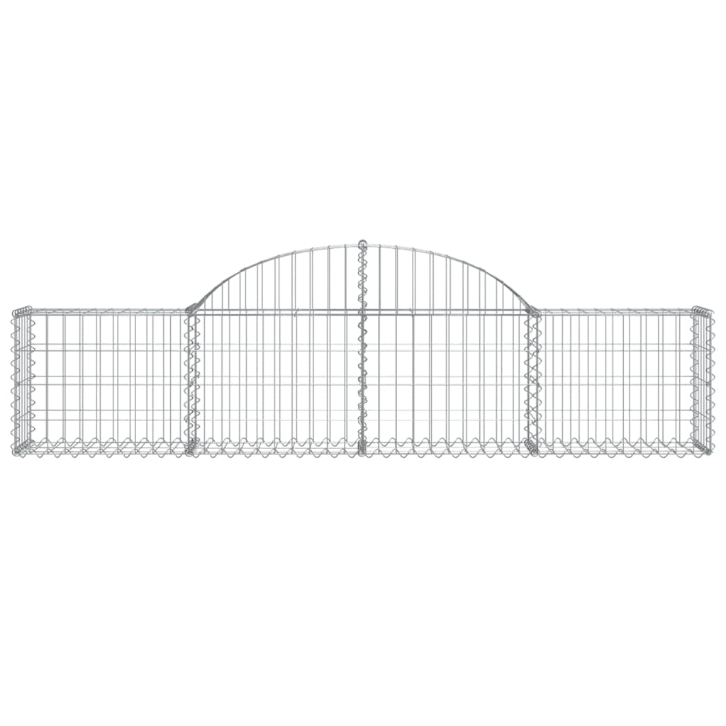 Coșuri gabion arcuite 4 buc, 200x30x40/60 cm, fier galvanizat GartenMobel Dekor