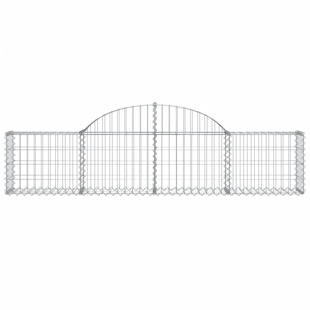 Coșuri gabion arcuite 6 buc, 200x30x40/60 cm, fier galvanizat GartenMobel Dekor