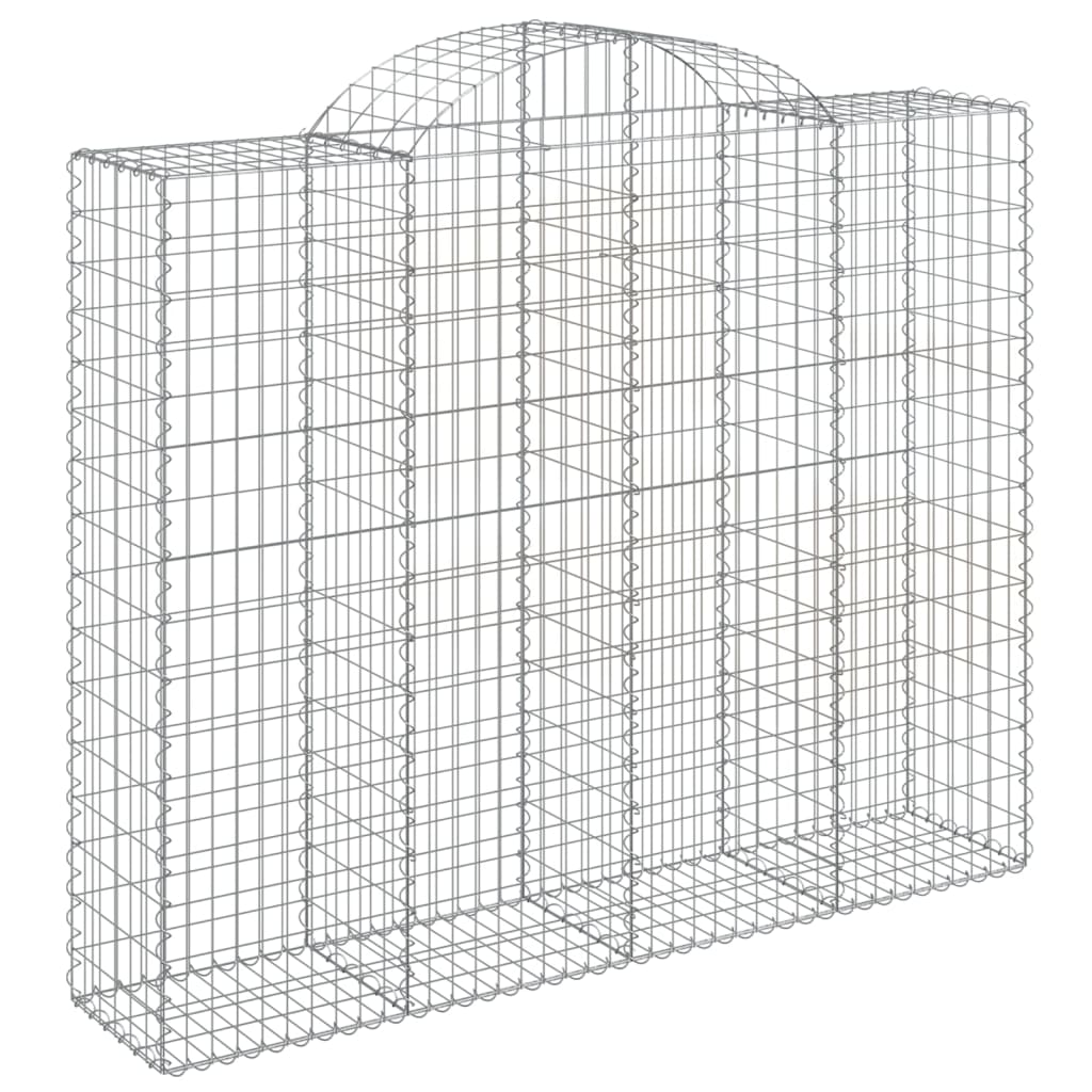 Coș gabion arcuit, 12 buc, 200x50x160/180 cm, fier galvanizat GartenMobel Dekor