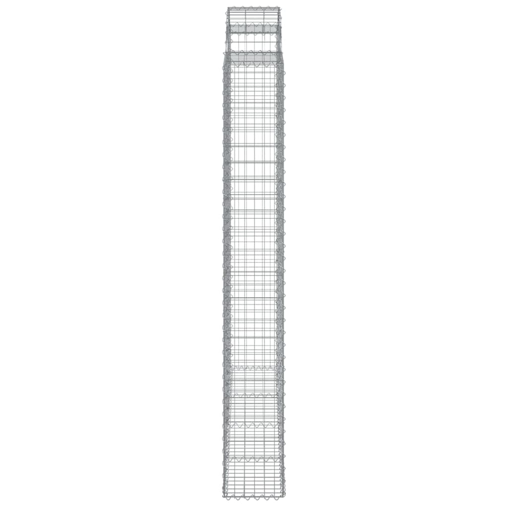 Coșuri gabion arcuite, 4 buc 200x30x220/240cm, fier galvanizat GartenMobel Dekor