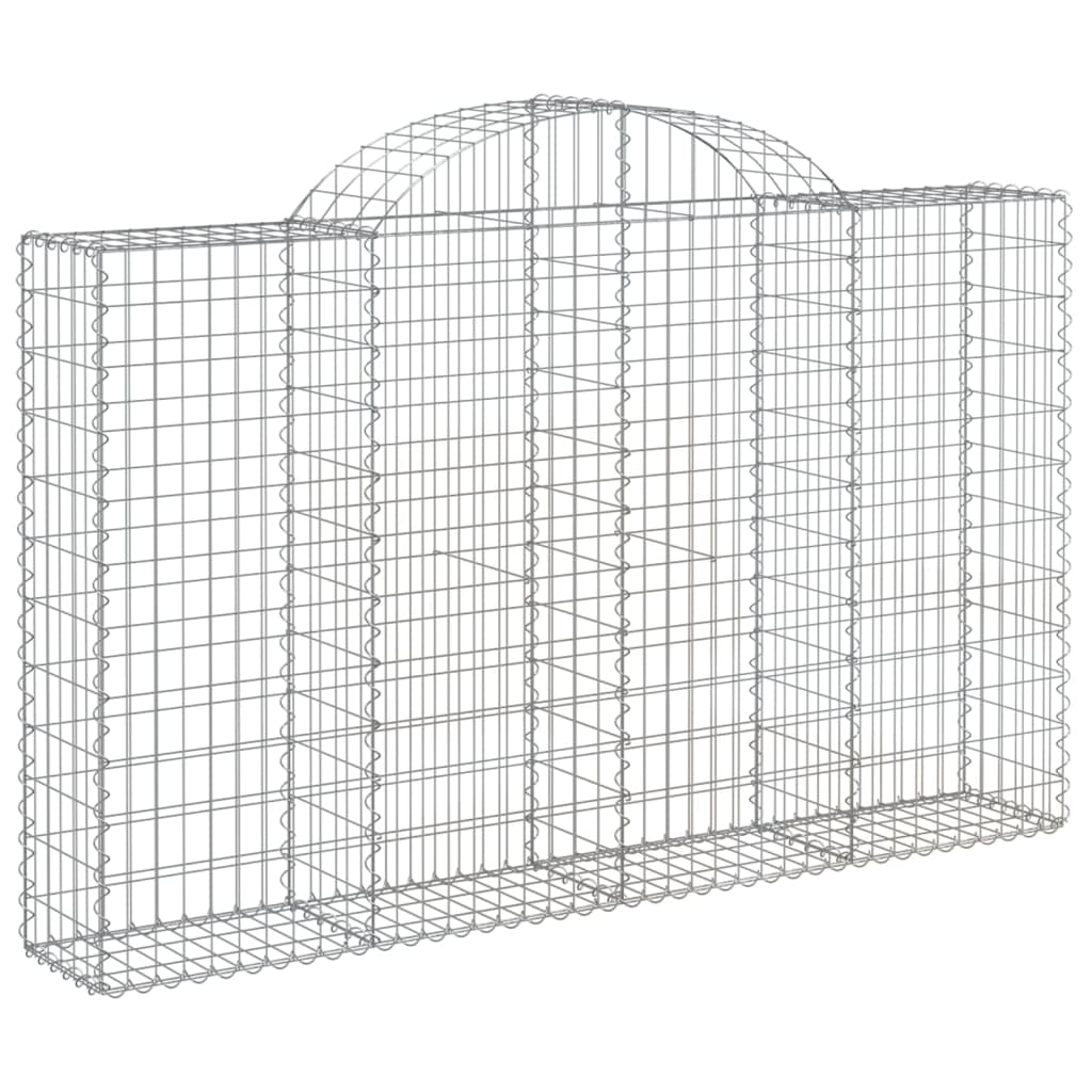 Coșuri gabion arcuite 10 buc, 200x30x120/140cm, fier galvanizat GartenMobel Dekor