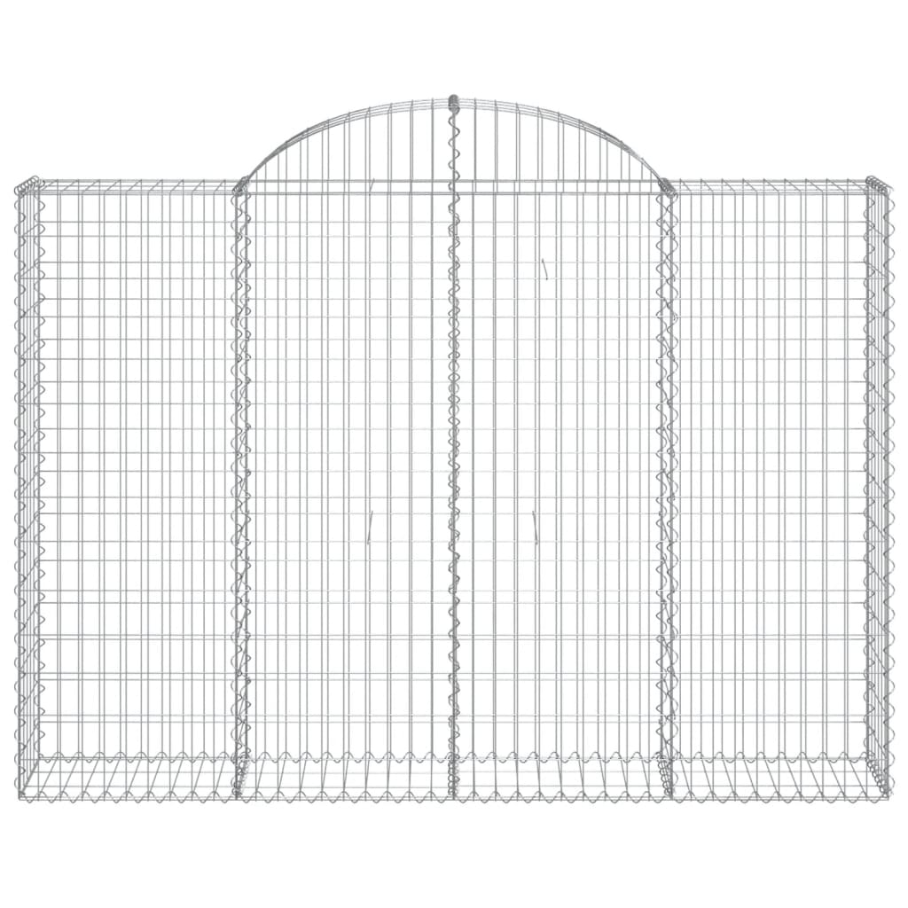 Coșuri gabion arcuite 10 buc, 200x30x140/160cm, fier galvanizat GartenMobel Dekor