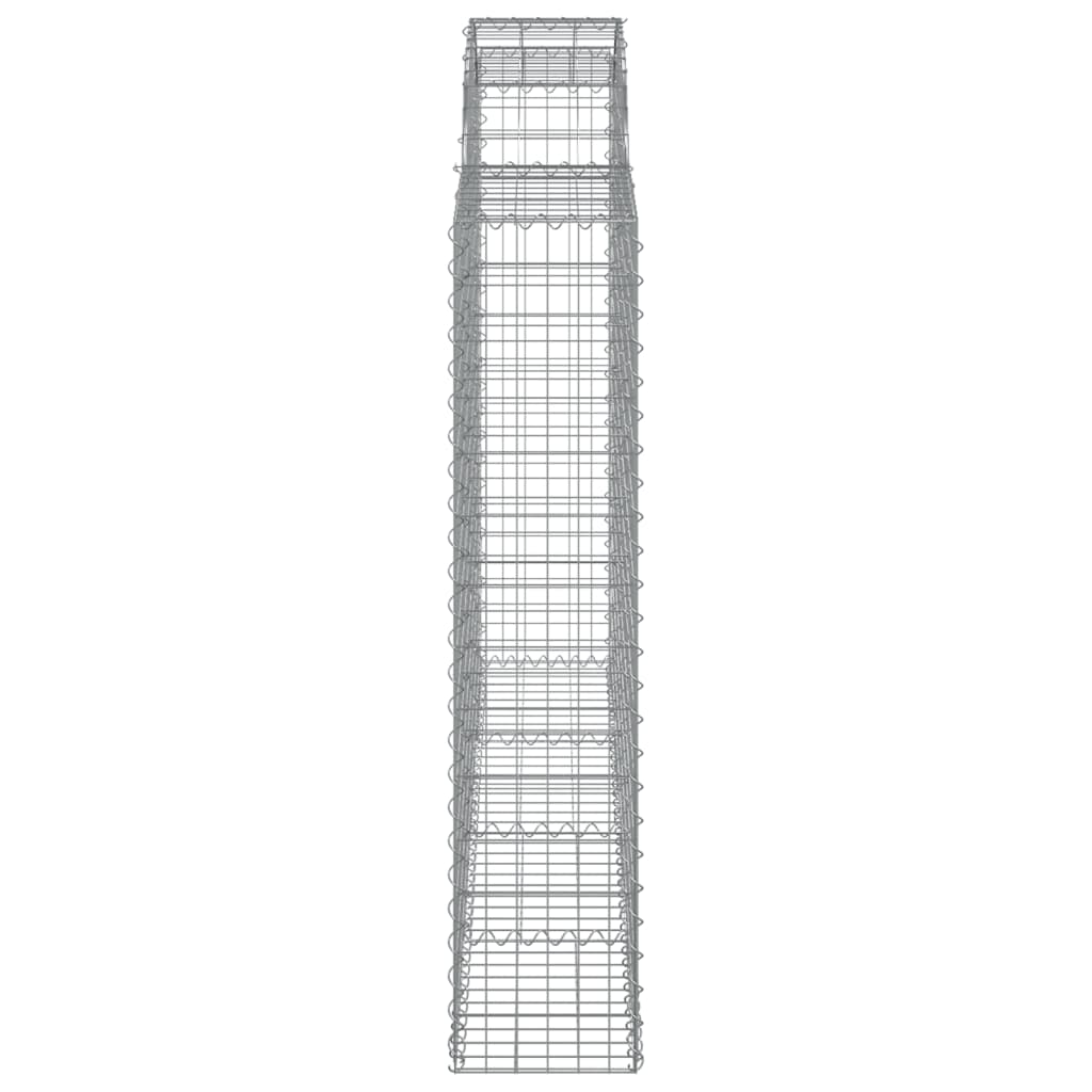 Coșuri gabion arcuite 10 buc, 200x30x140/160cm, fier galvanizat GartenMobel Dekor