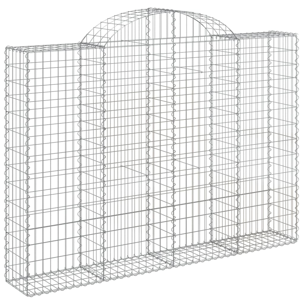 Coșuri gabion arcuite 10 buc, 200x30x140/160cm, fier galvanizat GartenMobel Dekor