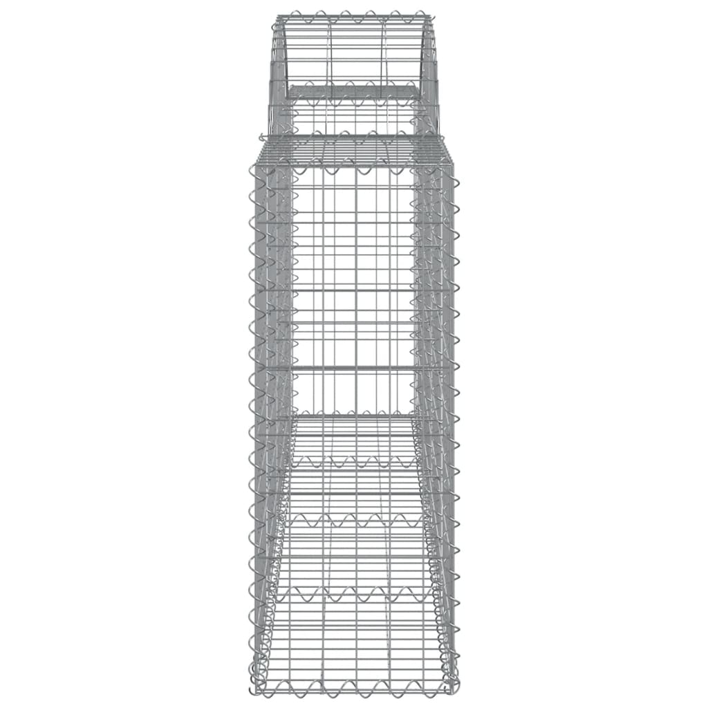 Coșuri gabion arcuite 10 buc, 200x30x80/100cm, fier galvanizat GartenMobel Dekor