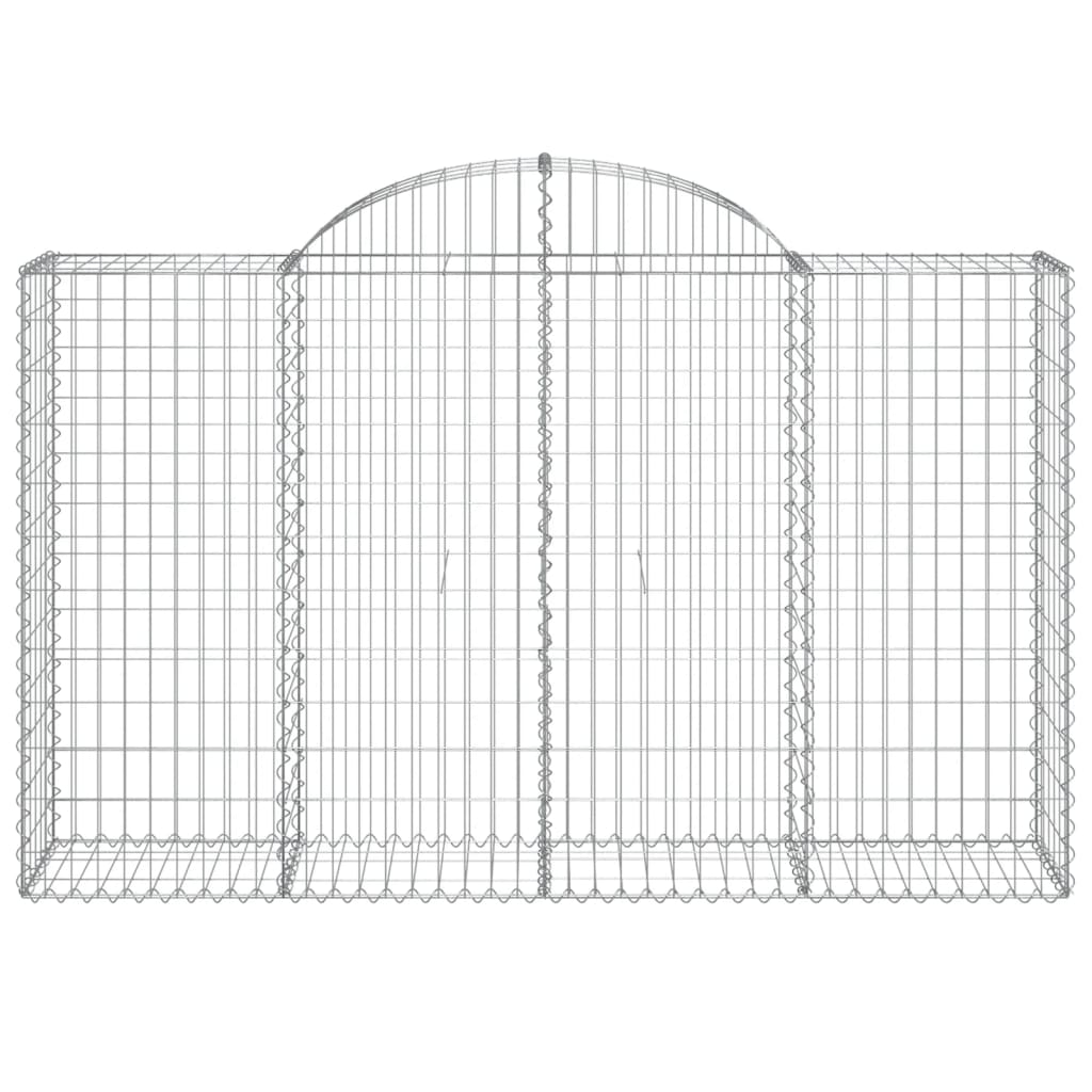 Coșuri gabion arcuite 10 buc, 200x50x120/140 cm,fier galvanizat GartenMobel Dekor