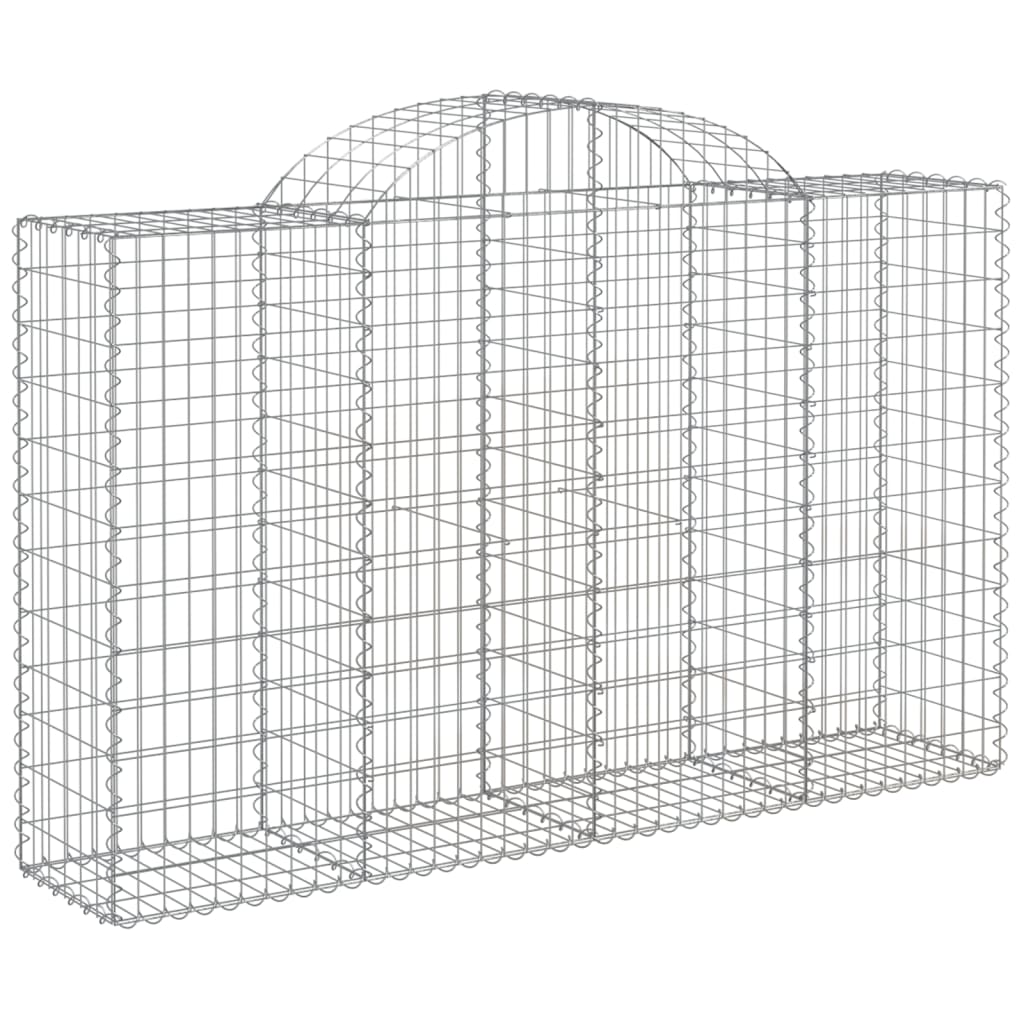 Coșuri gabion arcuite 10 buc, 200x50x120/140 cm,fier galvanizat GartenMobel Dekor
