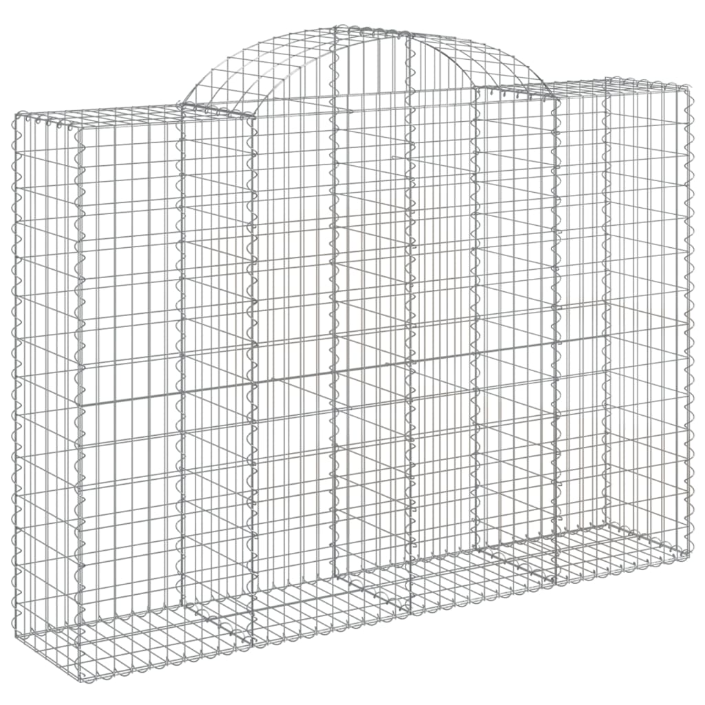 Coșuri gabion arcuite 10 buc, 200x50x140/160cm, fier galvanizat GartenMobel Dekor