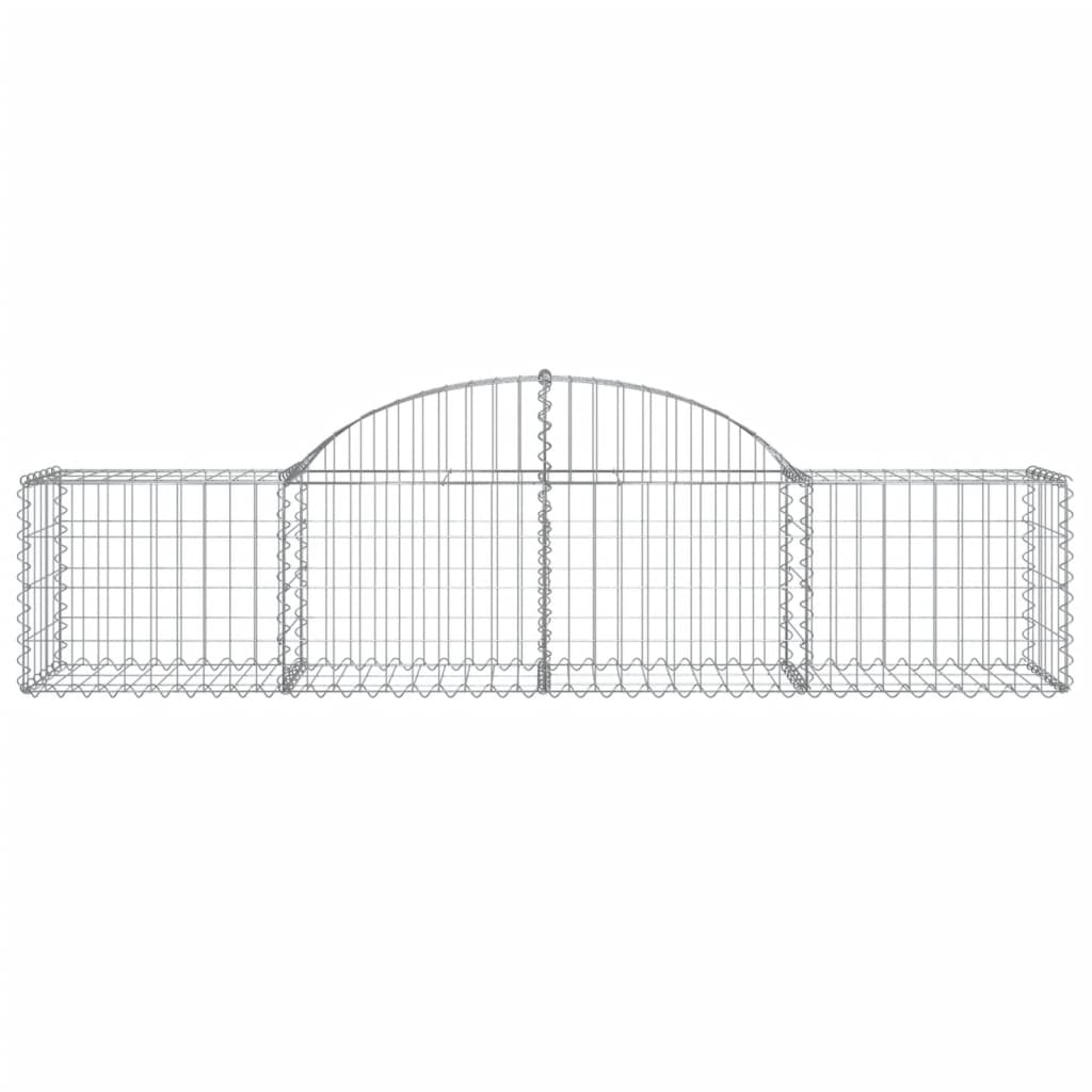 Coșuri gabion arcuite 10 buc, 200x50x40/60 cm, fier galvanizat GartenMobel Dekor