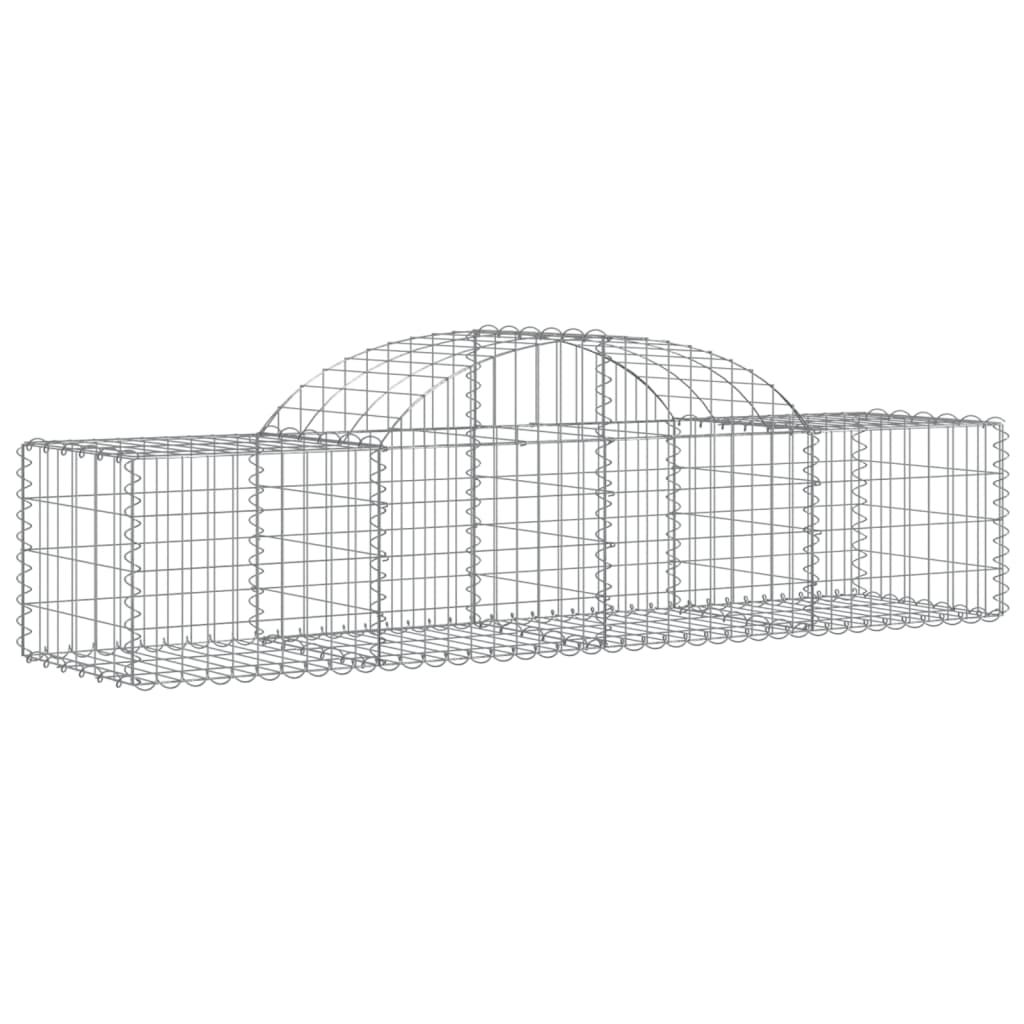 Coșuri gabion arcuite 10 buc, 200x50x40/60 cm, fier galvanizat GartenMobel Dekor