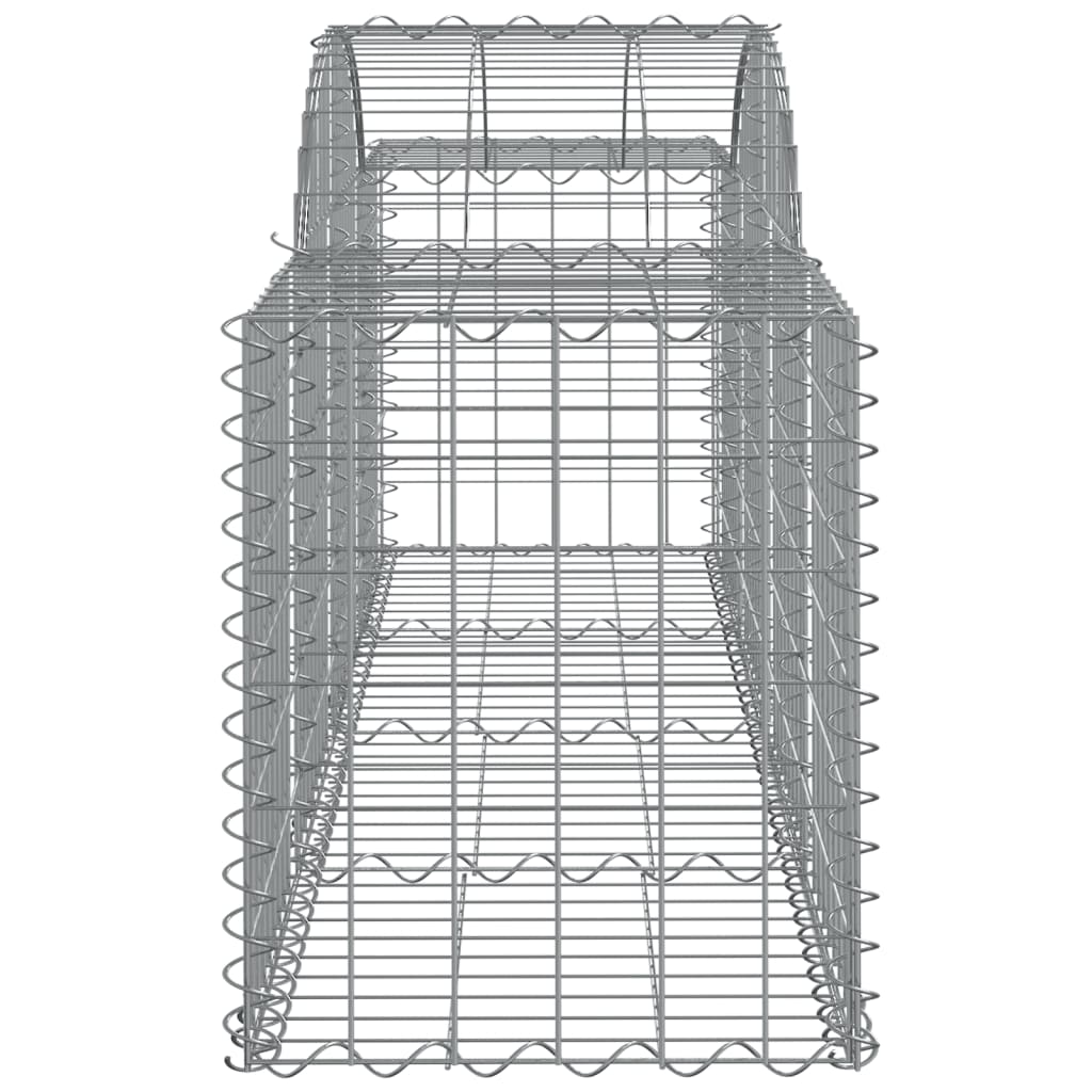 Coșuri gabion arcuite 10 buc, 200x50x60/80 cm, fier galvanizat GartenMobel Dekor