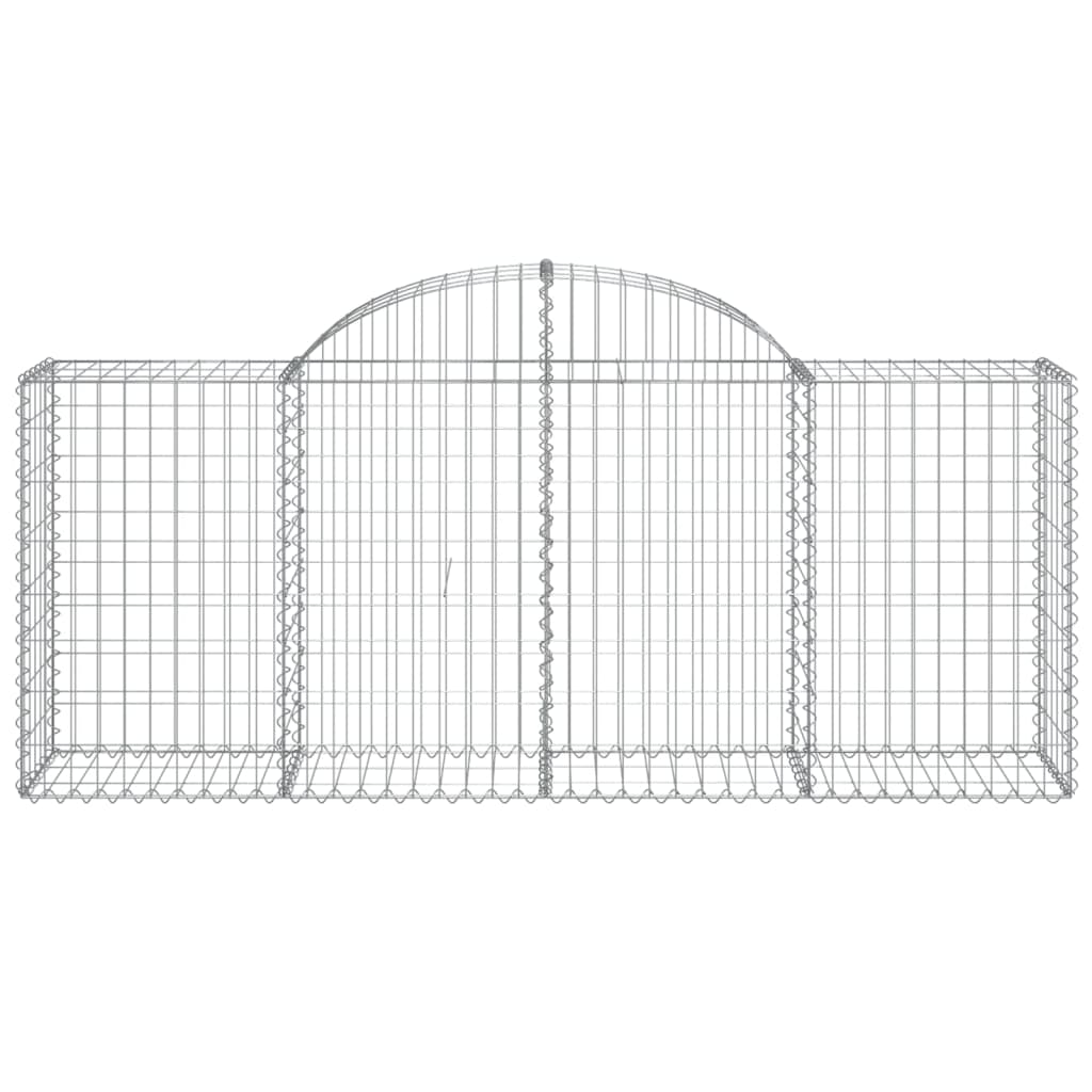 Coșuri gabion arcuite 10 buc, 200x50x80/100 cm, fier galvanizat GartenMobel Dekor