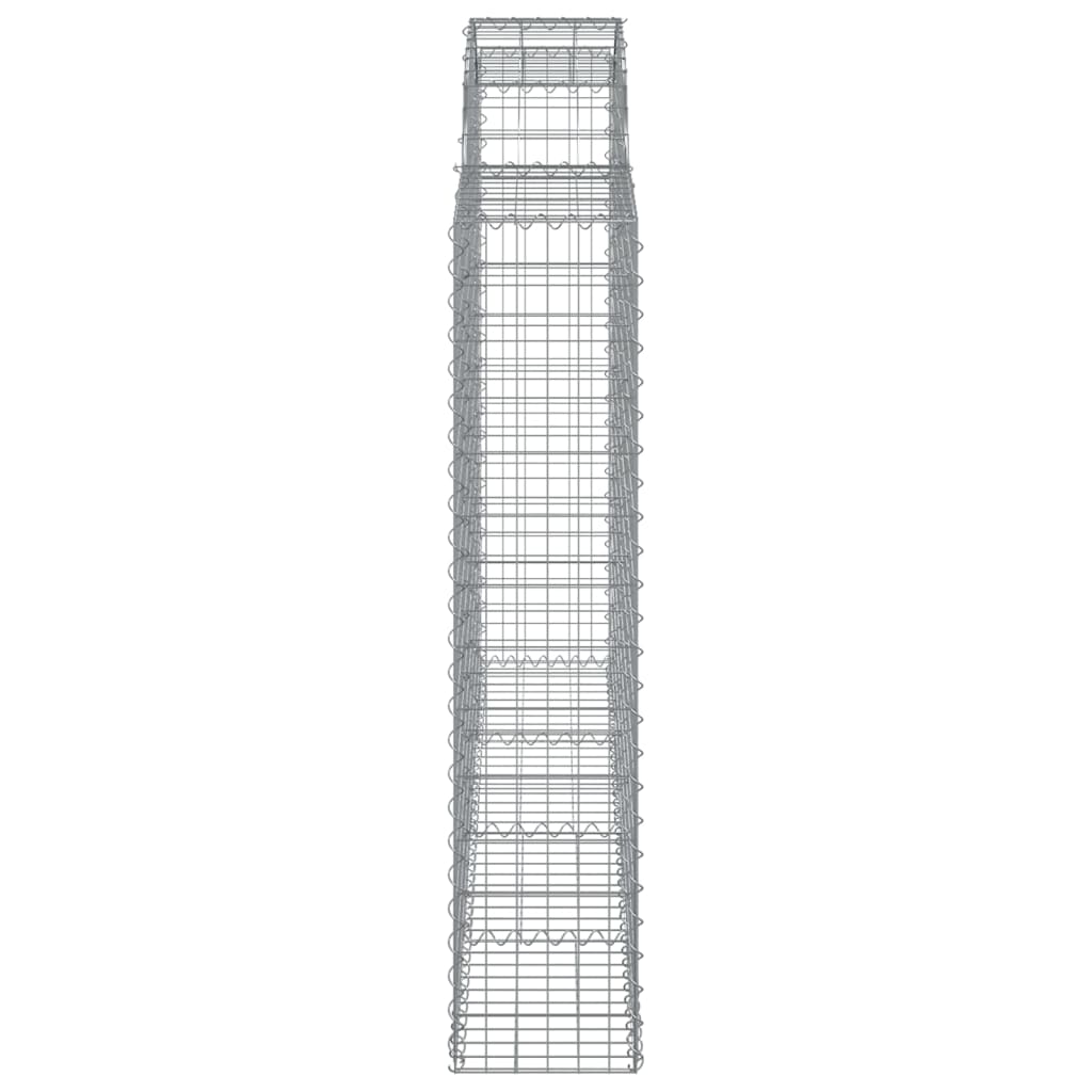 Coșuri gabion arcuite 12 buc, 200x30x140/160cm, fier galvanizat GartenMobel Dekor