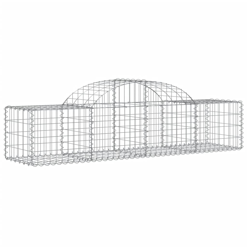 Coșuri gabion arcuite 12 buc, 200x50x40/60 cm, fier galvanizat GartenMobel Dekor