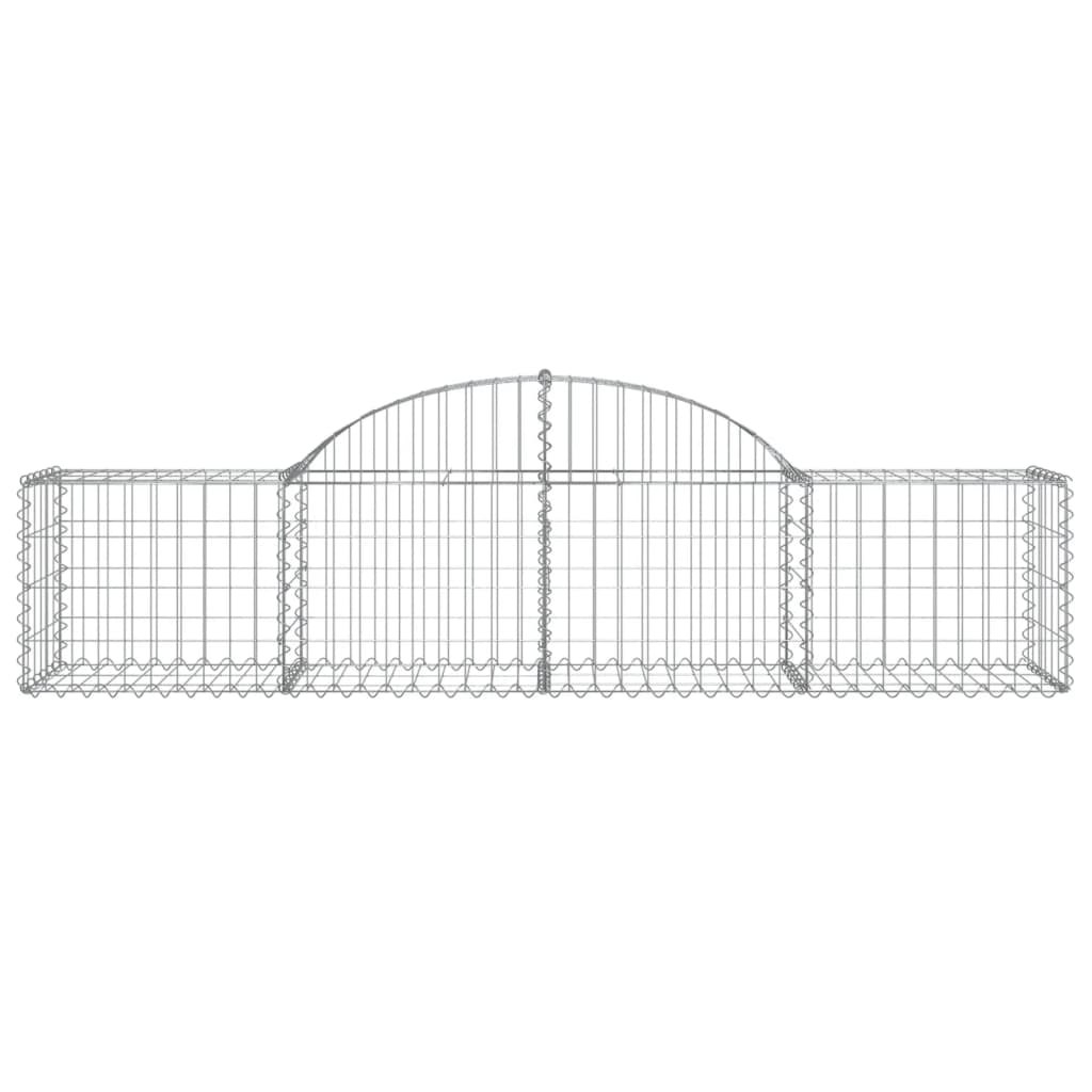 Coșuri gabion arcuite 12 buc, 200x50x40/60 cm, fier galvanizat GartenMobel Dekor