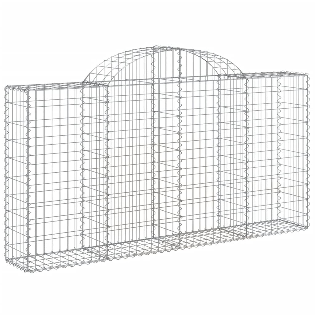 Coșuri gabion arcuite 14 buc, 200x30x100/120 cm fier galvanizat GartenMobel Dekor