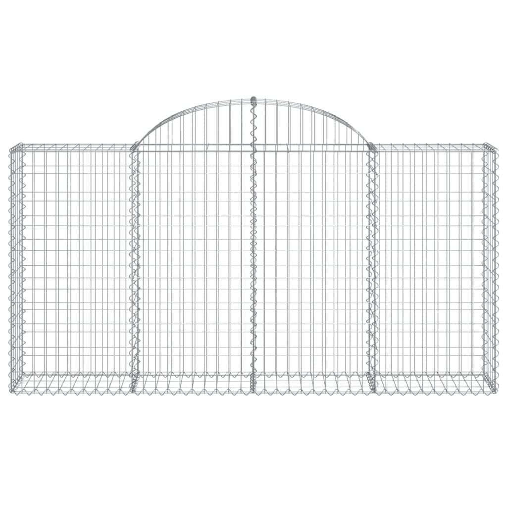 Coșuri gabion arcuite 14 buc, 200x30x100/120 cm fier galvanizat GartenMobel Dekor