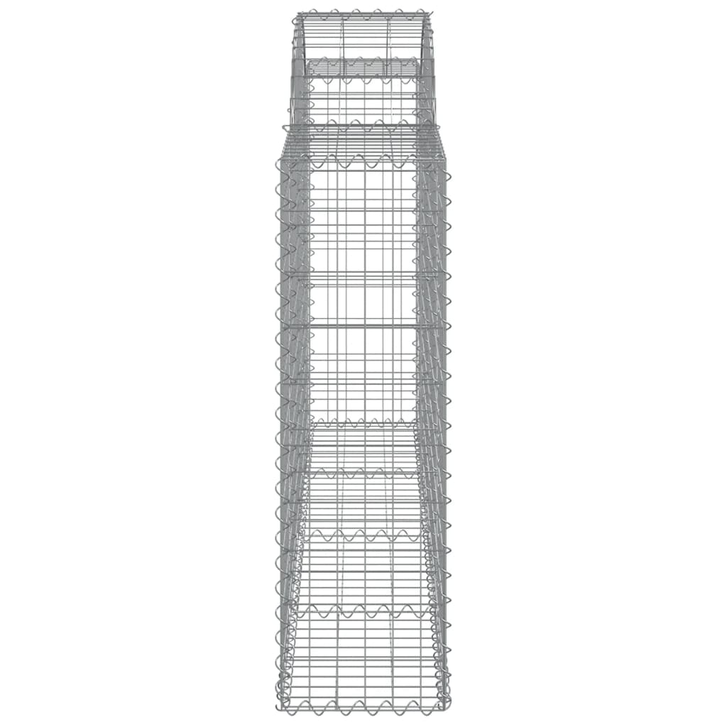 Coșuri gabion arcuite 14 buc, 200x30x100/120 cm fier galvanizat GartenMobel Dekor