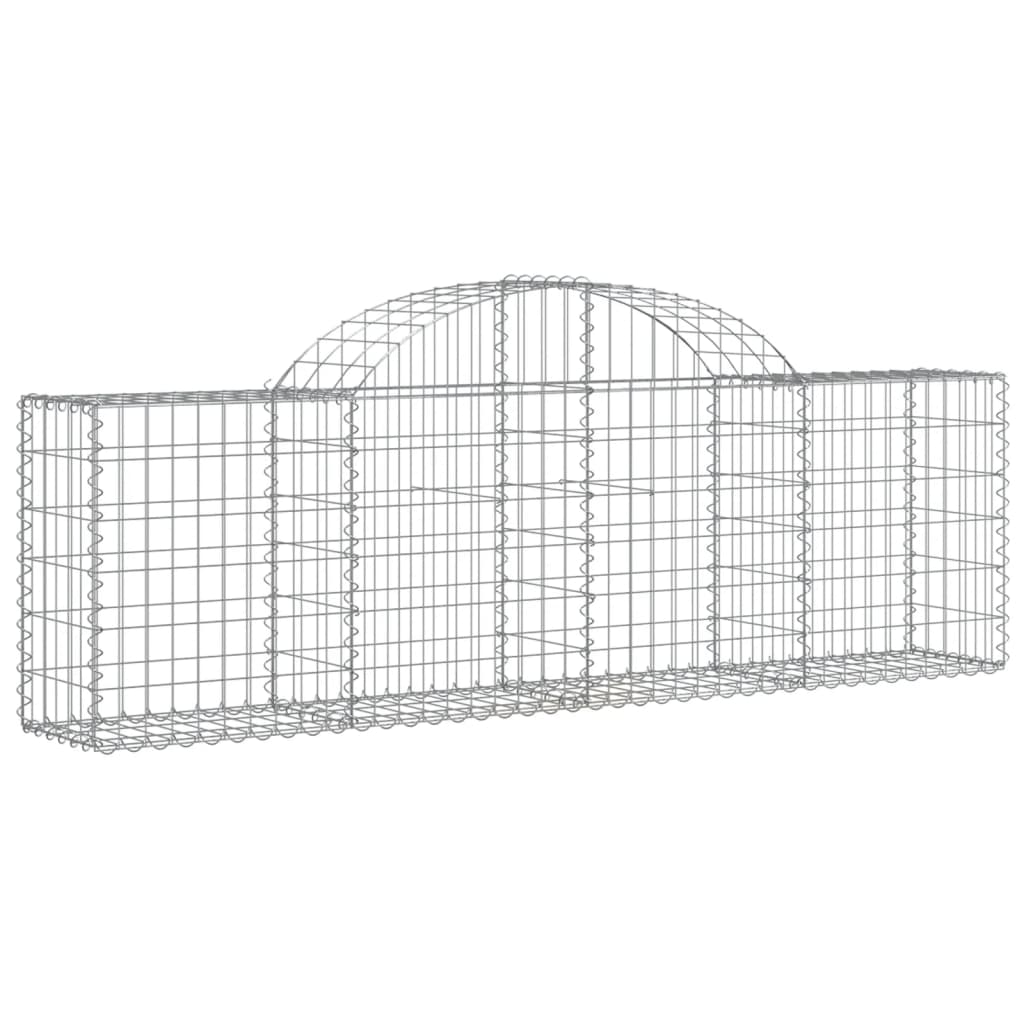 Coșuri gabion arcuite 14 buc, 200x30x60/80 cm, fier galvanizat GartenMobel Dekor
