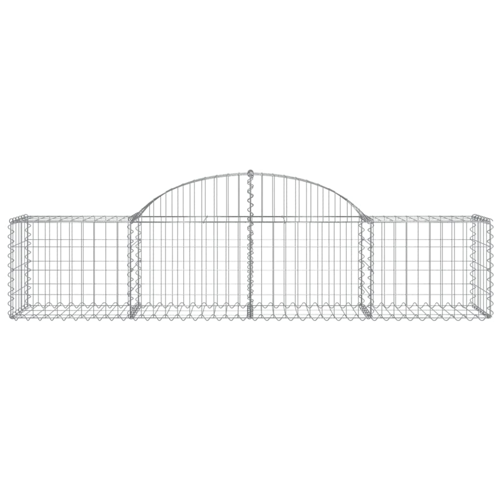 Coșuri gabion arcuite 14 buc, 200x50x40/60 cm, fier galvanizat GartenMobel Dekor
