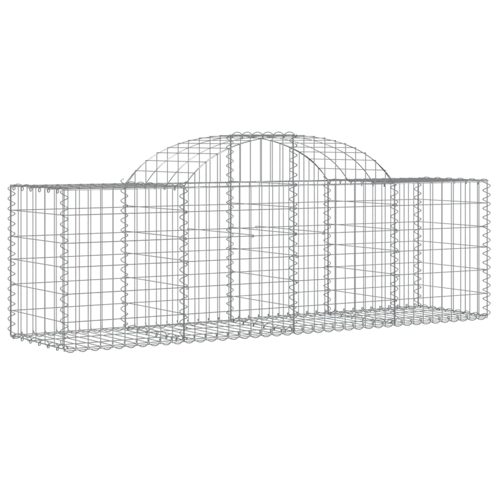 Coșuri gabion arcuite 14 buc, 200x50x60/80 cm, fier galvanizat GartenMobel Dekor