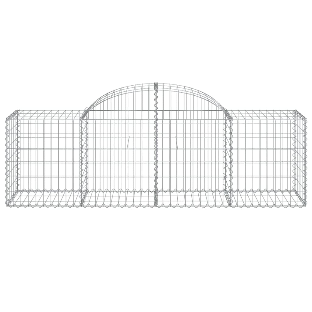 Coșuri gabion arcuite 14 buc, 200x50x60/80 cm, fier galvanizat GartenMobel Dekor