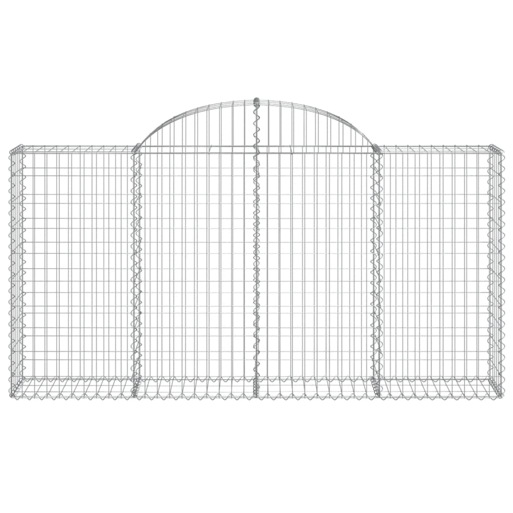 Coșuri gabion arcuite 18 buc, 200x30x100/120 cm fier galvanizat GartenMobel Dekor