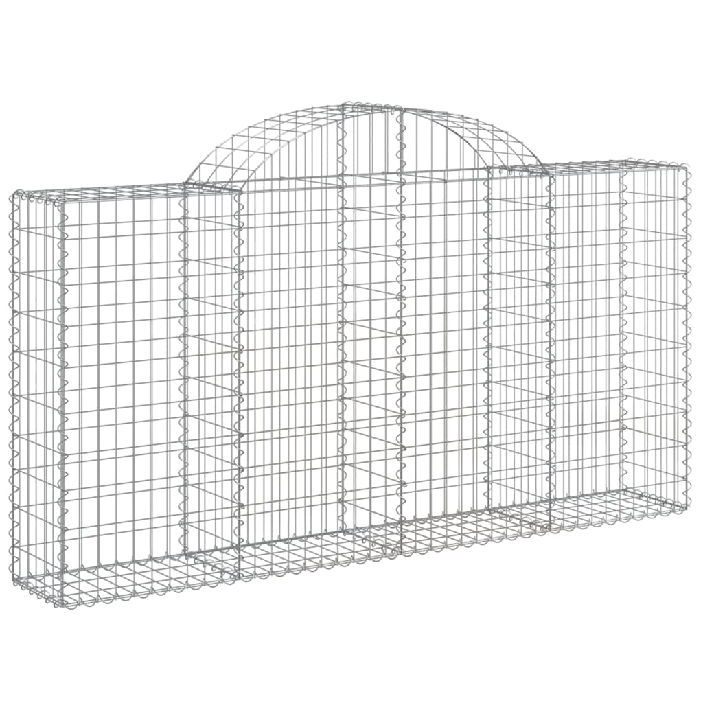 Coșuri gabion arcuite 18 buc, 200x30x100/120 cm fier galvanizat GartenMobel Dekor