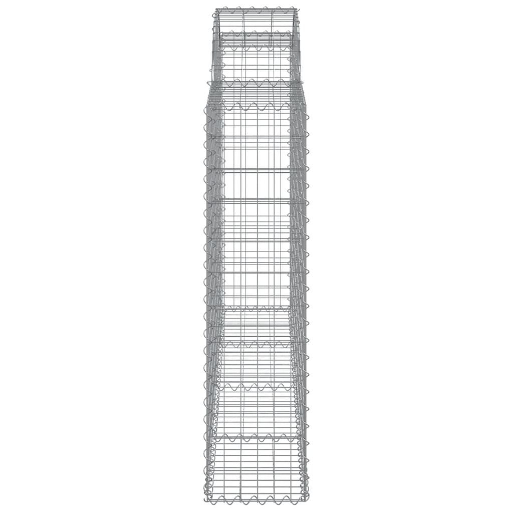 Coșuri gabion arcuite 18 buc, 200x30x120/140cm, fier galvanizat GartenMobel Dekor