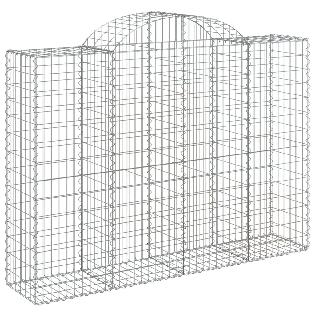 Coșuri gabion arcuite 18 buc, 200x50x140/160cm, fier galvanizat GartenMobel Dekor