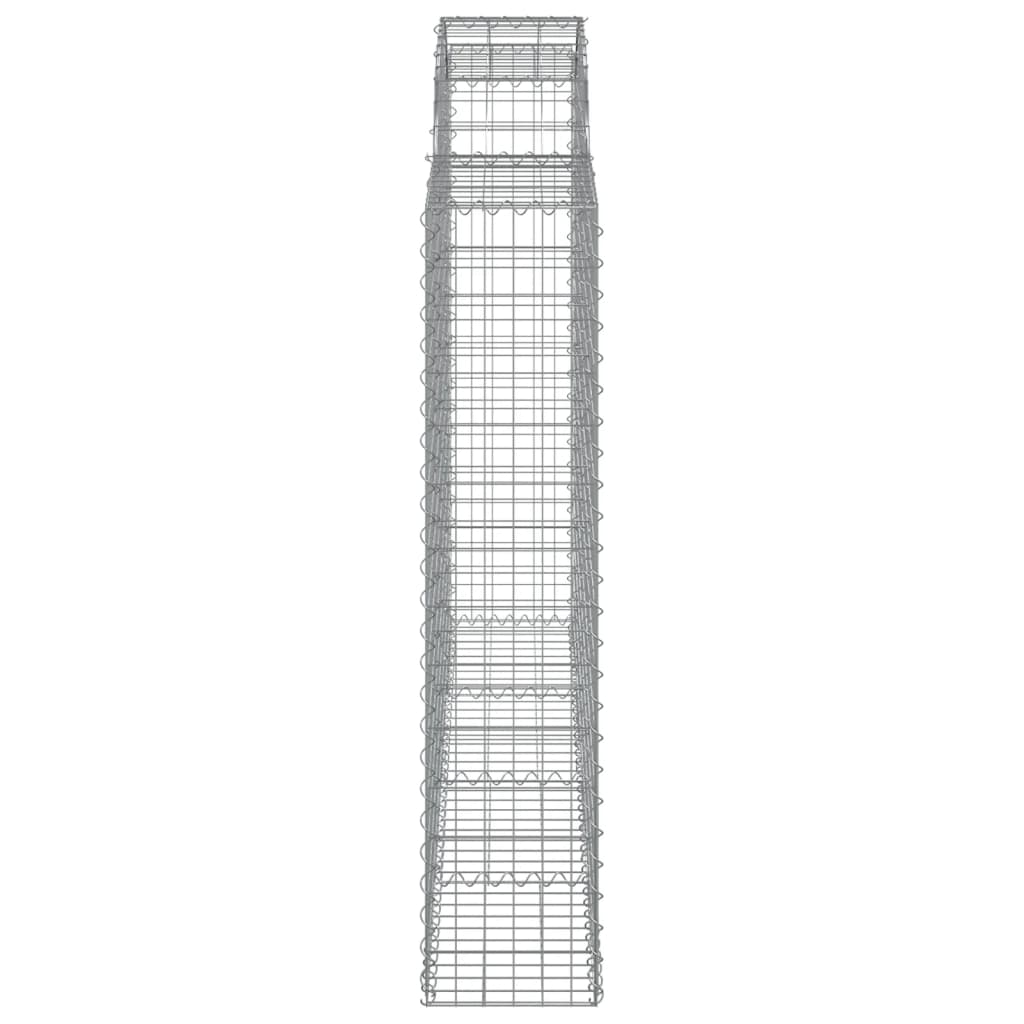 Coșuri gabion arcuite 20 buc, 200x30x140/160cm, fier galvanizat GartenMobel Dekor