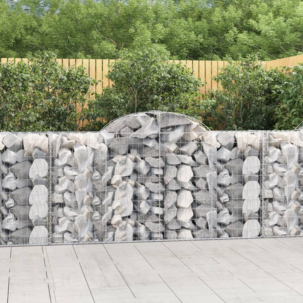 Coșuri gabion arcuite 20 buc, 200x50x100/120cm, fier galvanizat GartenMobel Dekor