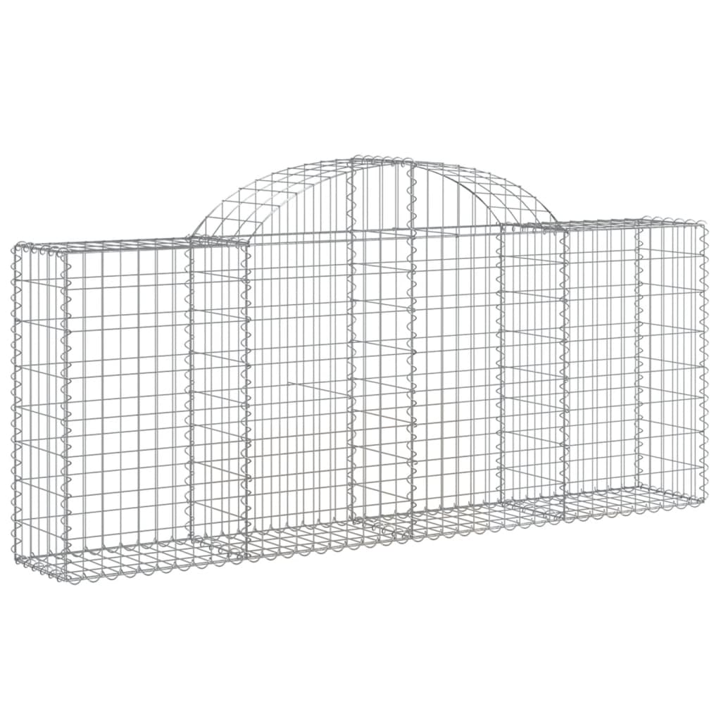 Coșuri gabion arcuite 30 buc, 200x30x80/100 cm, fier galvanizat GartenMobel Dekor