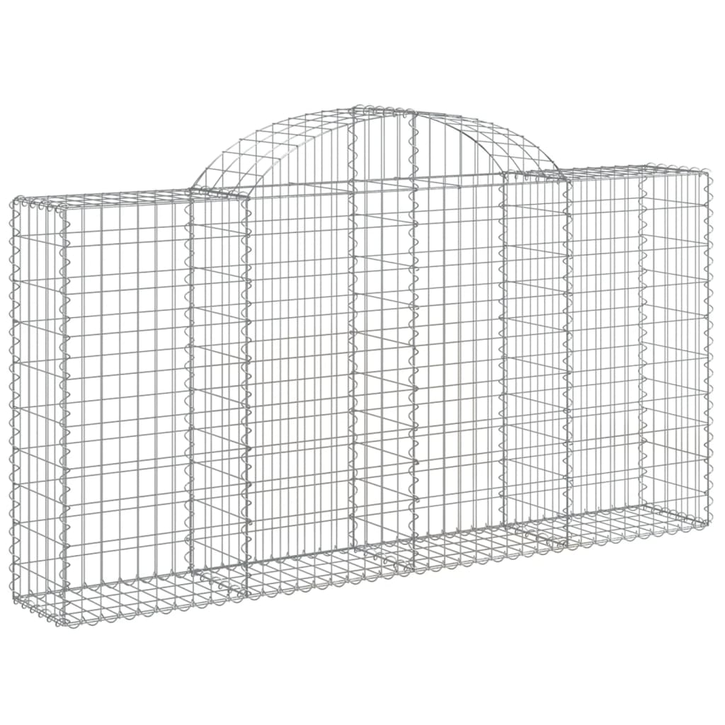 Coșuri gabion arcuite 4 buc, 200x30x100/120 cm fier galvanizat GartenMobel Dekor