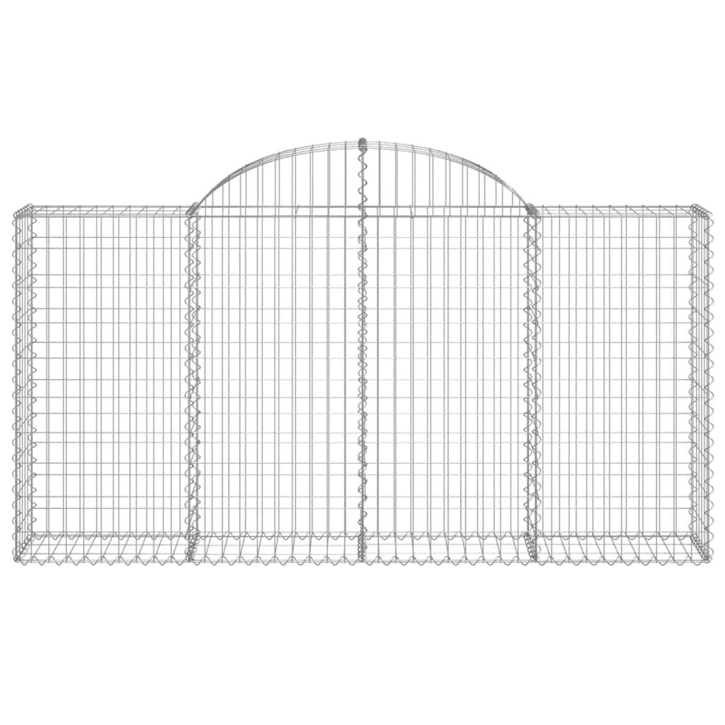 Coșuri gabion arcuite 4 buc, 200x30x100/120 cm fier galvanizat GartenMobel Dekor