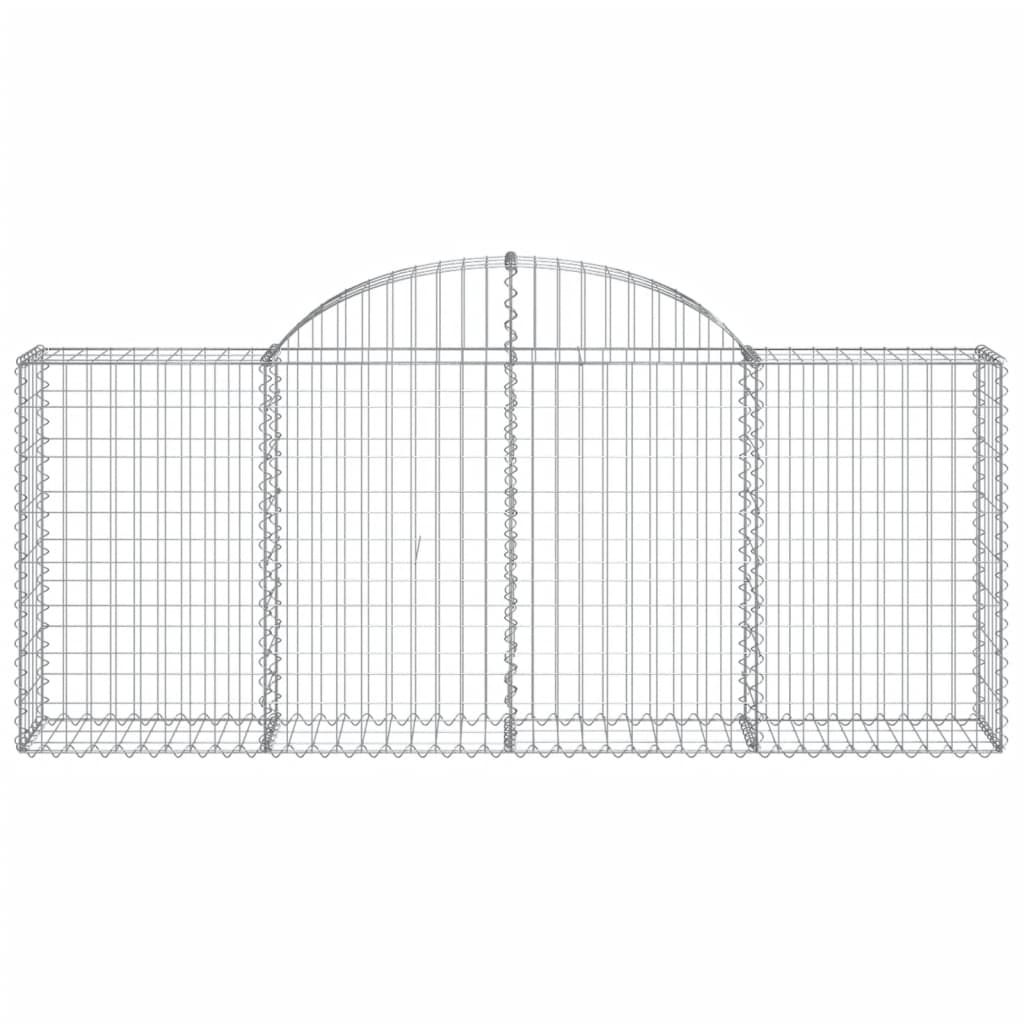 Coșuri gabion arcuite 4 buc, 200x30x80/100cm, fier galvanizat GartenMobel Dekor
