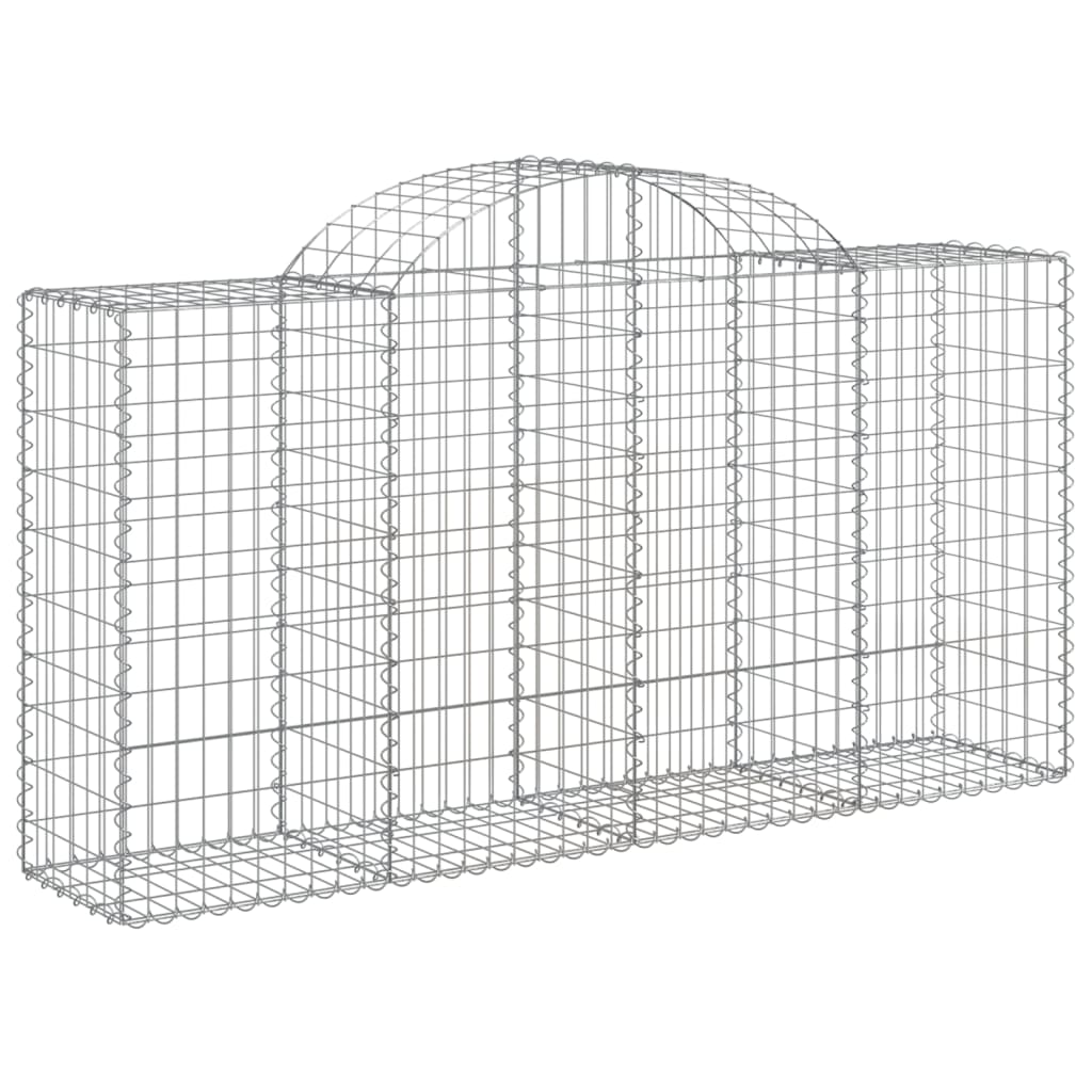 Coșuri gabion arcuite 4 buc, 200x50x100/120 cm fier galvanizat GartenMobel Dekor