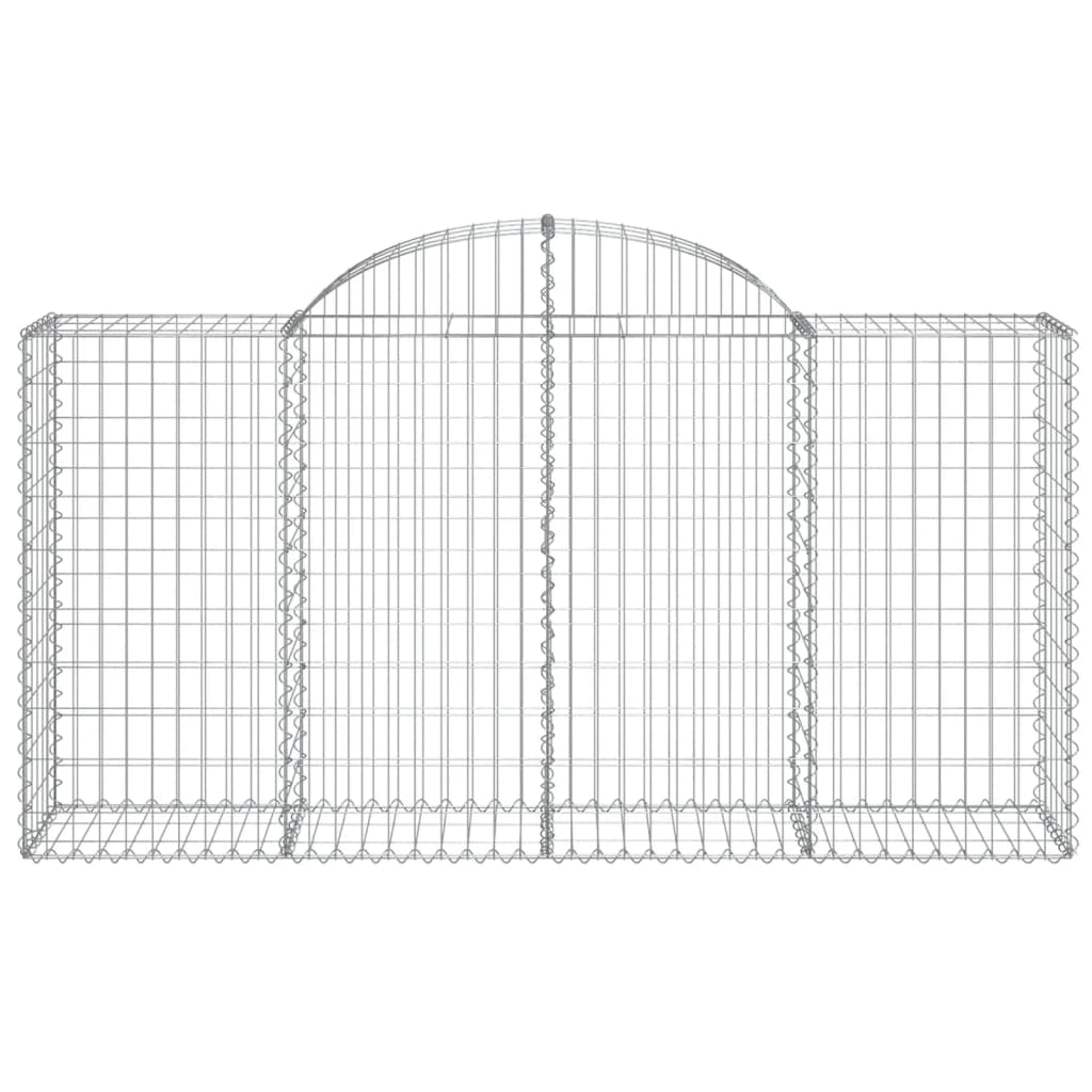 Coșuri gabion arcuite 4 buc, 200x50x100/120 cm fier galvanizat GartenMobel Dekor